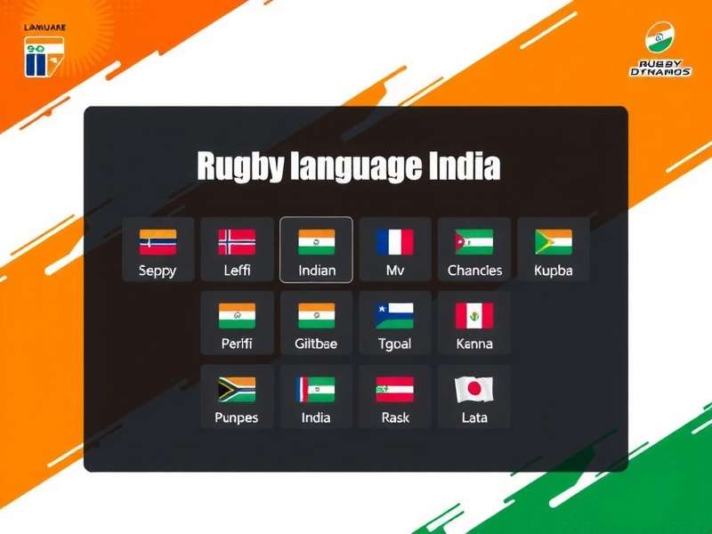 Rugby Dynamos India - Multiple Indian Language Support Rugby Dynamos India language selection screen showing 15+ Indian languages
